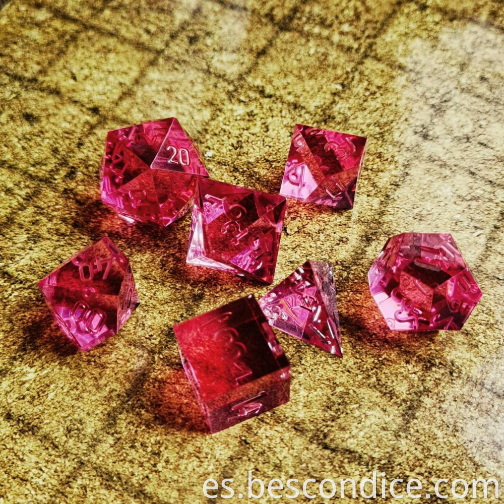 Colorful Crystal Handmade Poyhedral Dice 6